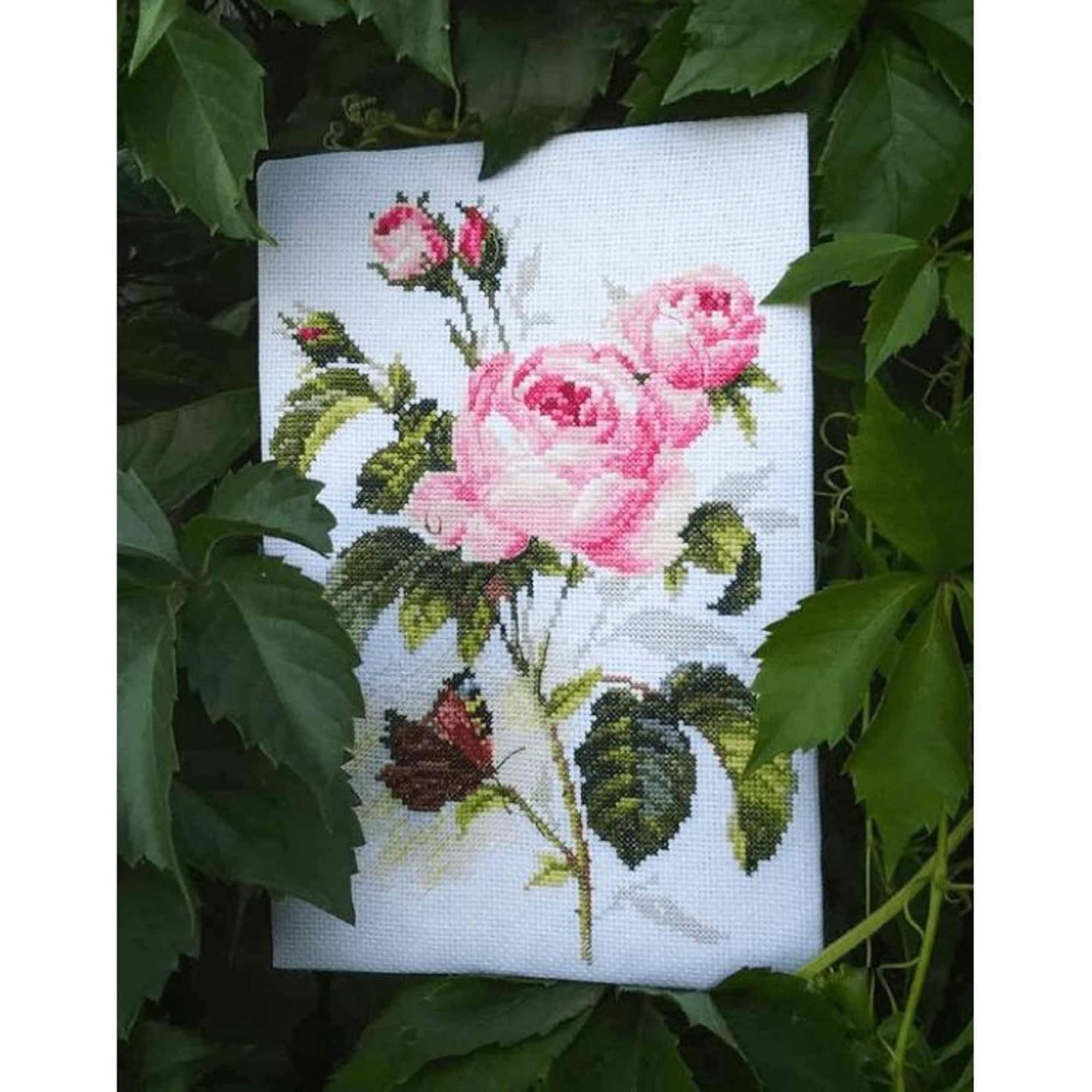 Alisa Rose And Butterfly Cross Stitch Kit
